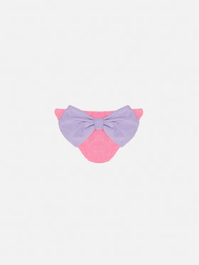Badeslip „Madame“ ​​in Crinkle-Rosa mit Schleife