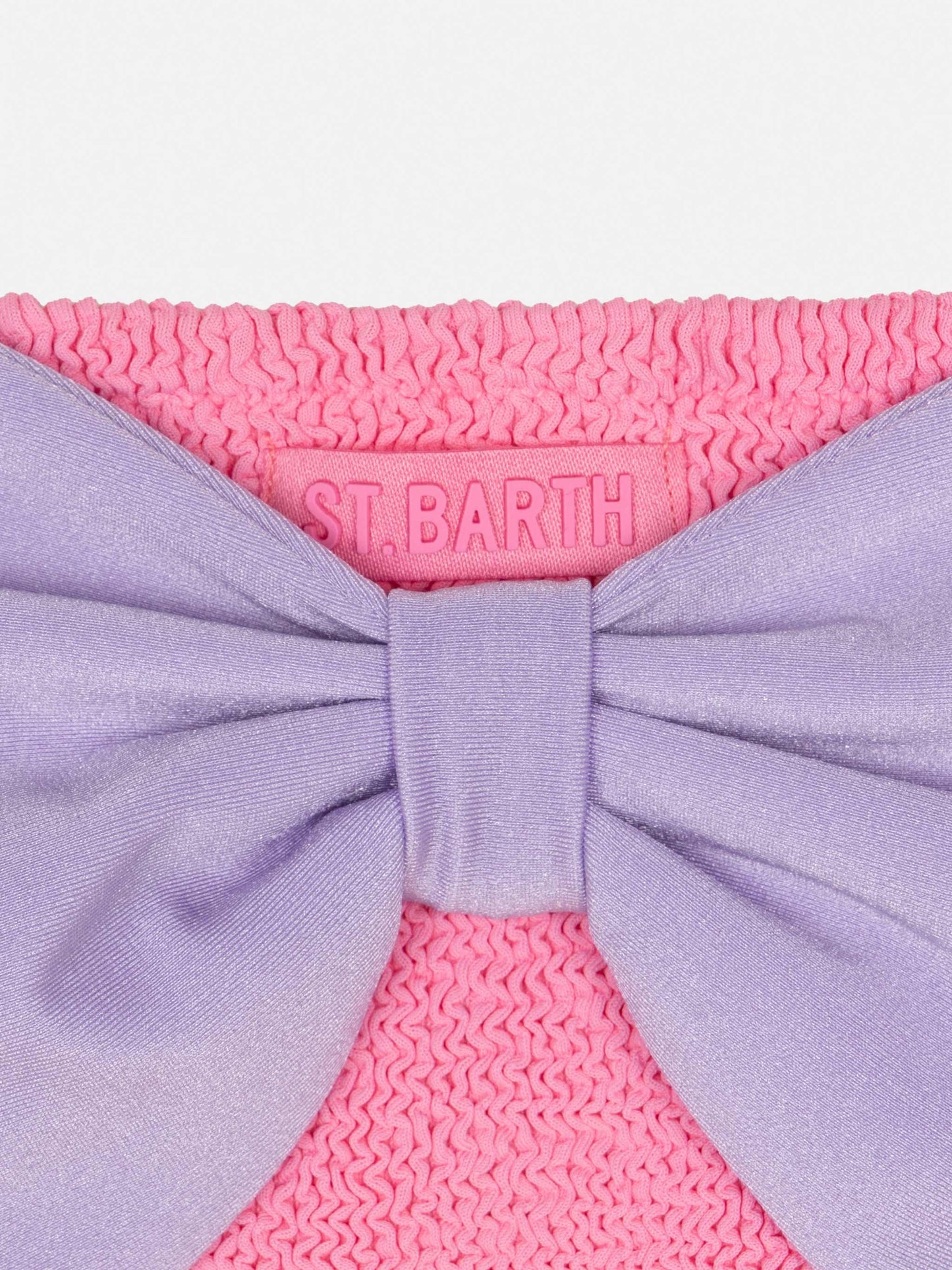 Badeslip „Madame“ ​​in Crinkle-Rosa mit Schleife