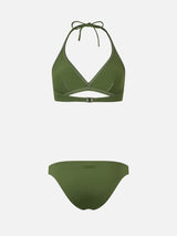 Triangel-Bralette-Bikini für Damen in Militärgrün Gaia Maia