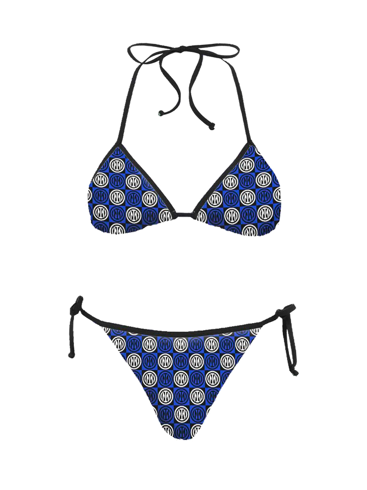 Bikini a triangolo da donna Maleah con stampa loghi Inter | INTER SPECIAL EDITION