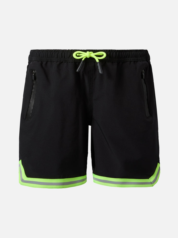 Long swim shorts Malibu Jr in black