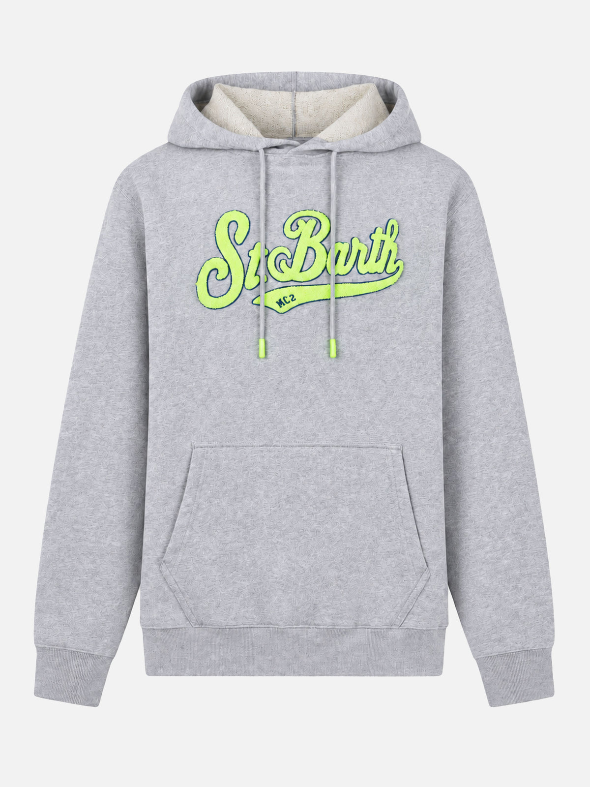 Graues Manhattan-Sweatshirt mit gelbem Logo 