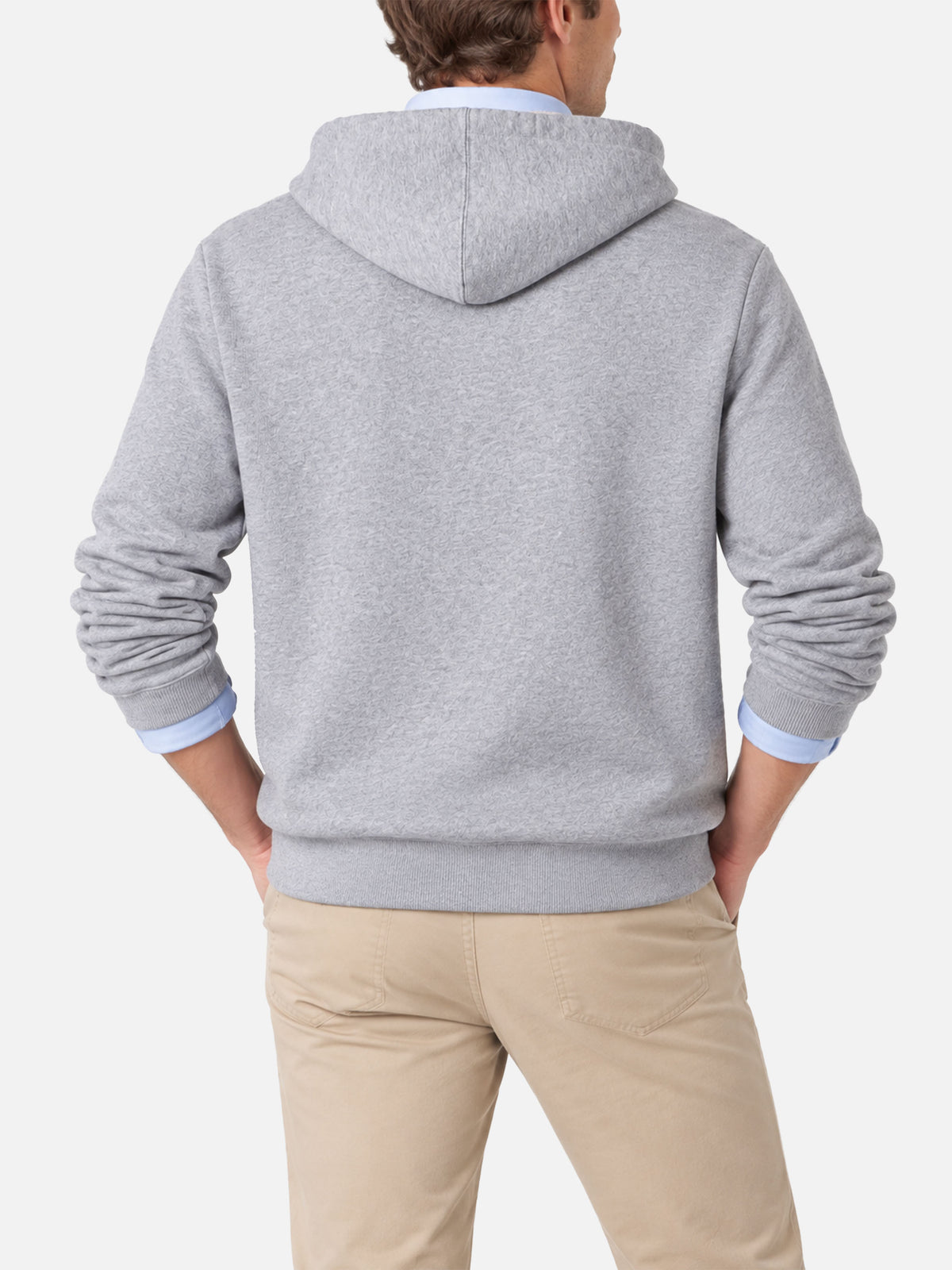 Graues Manhattan-Sweatshirt mit gelbem Logo 