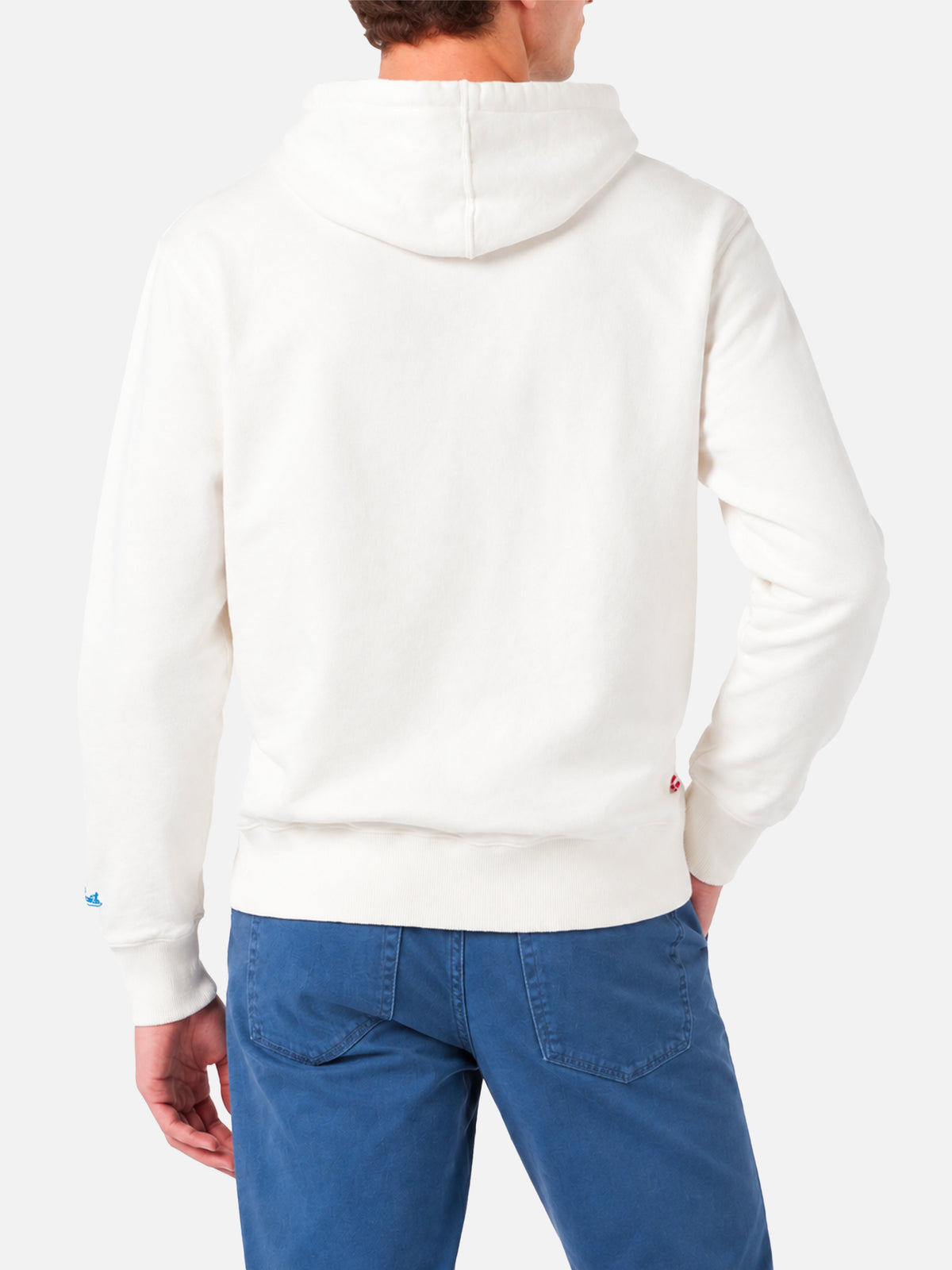 Sweat-shirt blanc Manhattan avec imprimé St. Barth Padel Club 