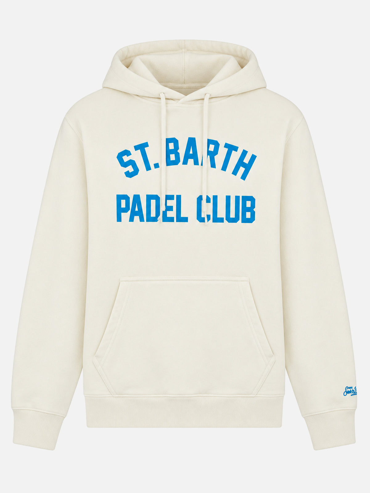 Sweat-shirt blanc Manhattan avec imprimé St. Barth Padel Club 