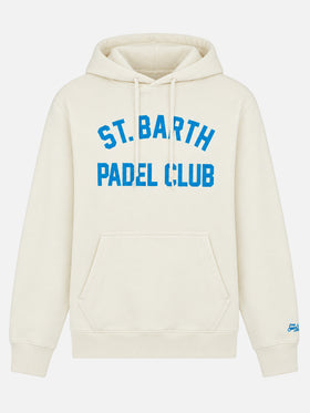 Sweat-shirt blanc Manhattan avec imprimé St. Barth Padel Club 