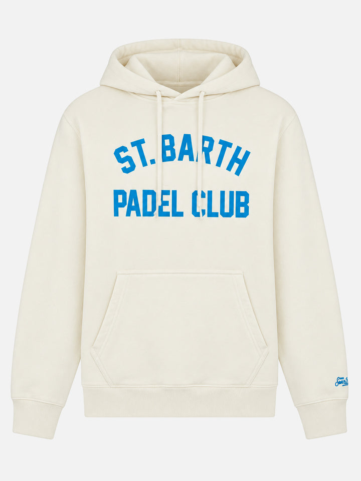 Manhattan white sweatshirt with St. Barth Padel Club print