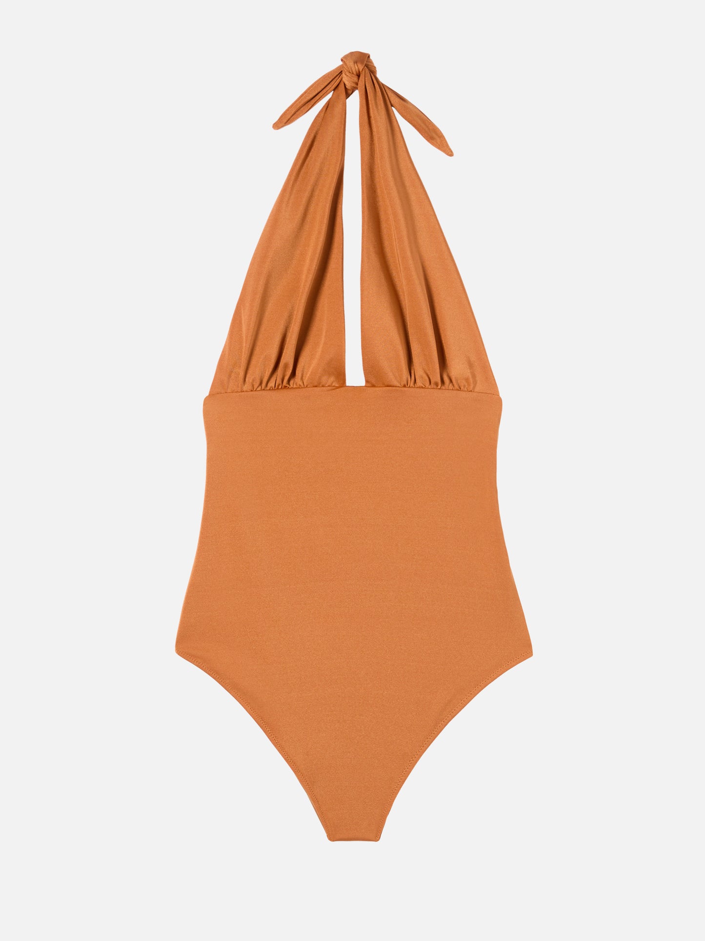 One piece swimsuit Marysol in shiny ochre