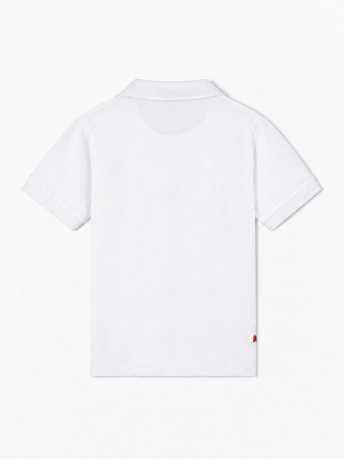 Polo de piqué de algodón blanco para niño con bordado 