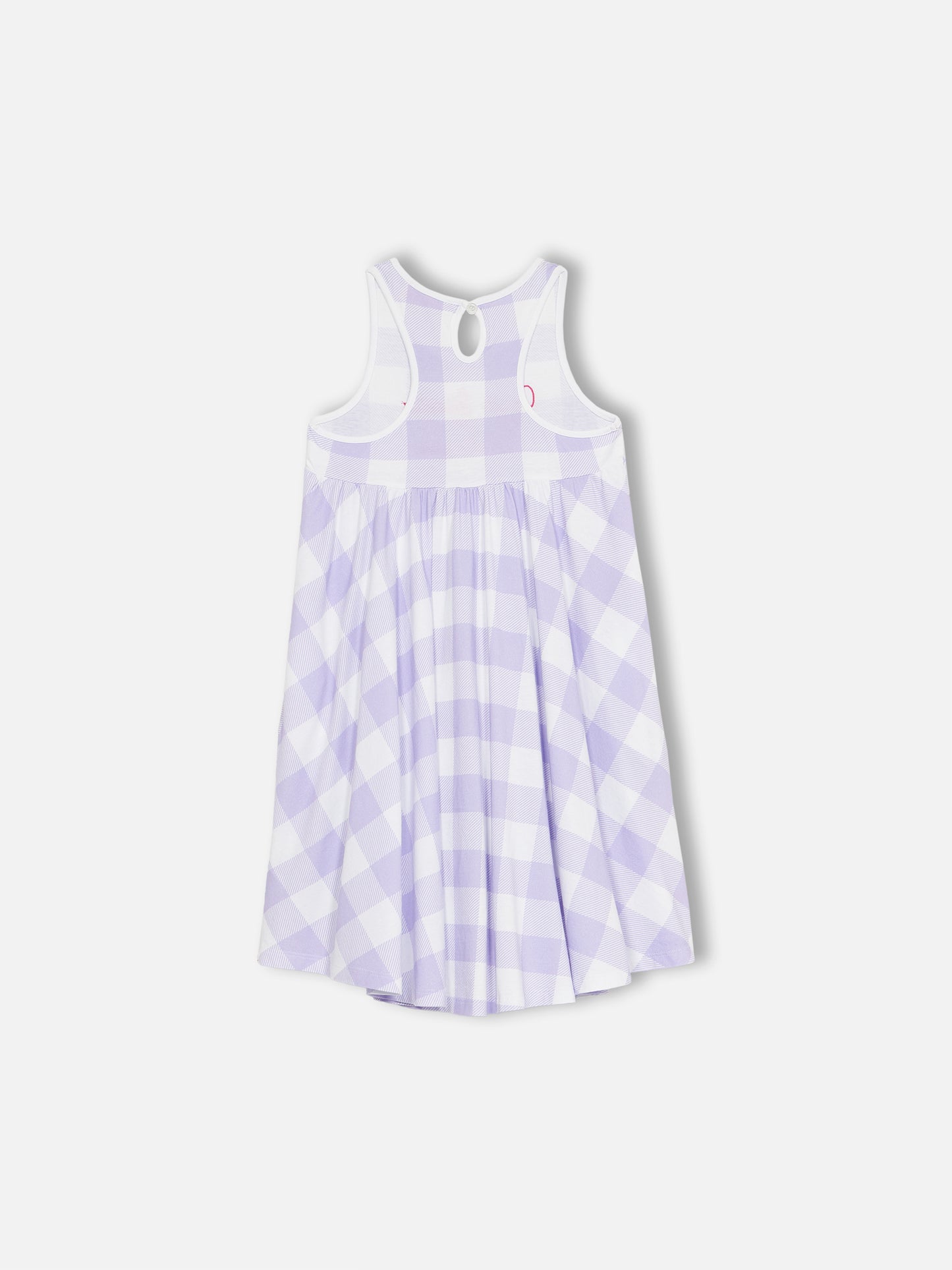 Girl cotton dress Masha with print and "Oggi faccio la  Brava" embroidery