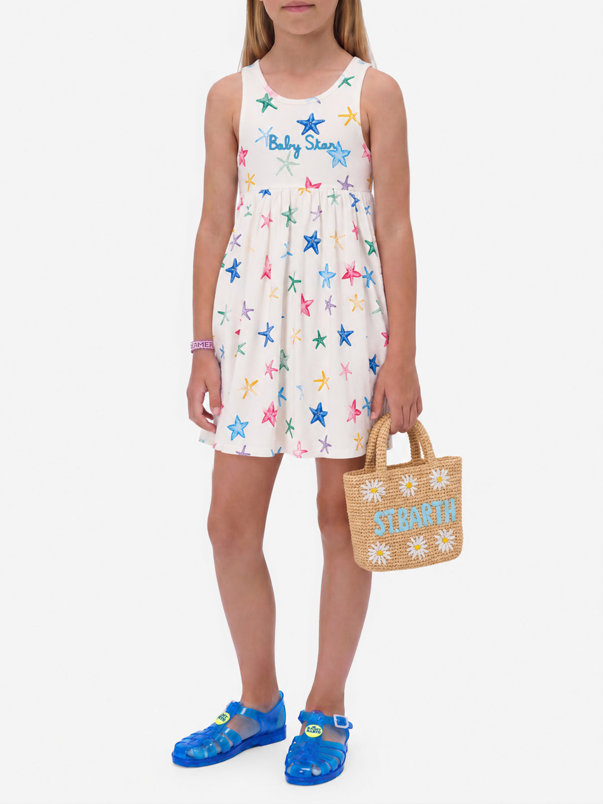 Kleid Masha aus reiner Bio-Baumwolle mit Allover-Seestern-Print 