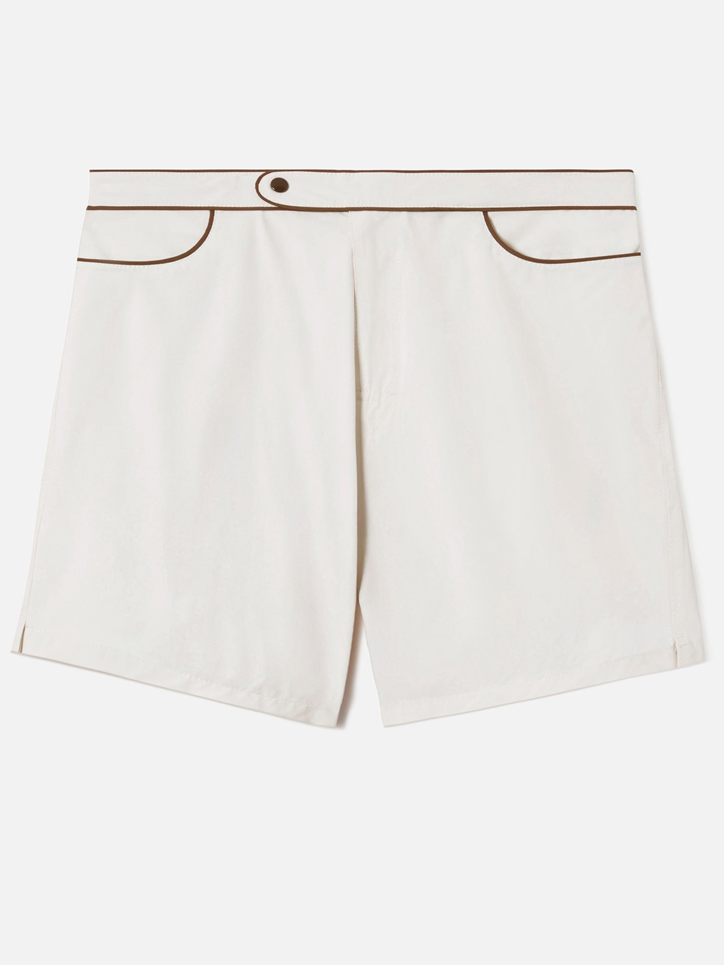 Master Piping swim shorts in white