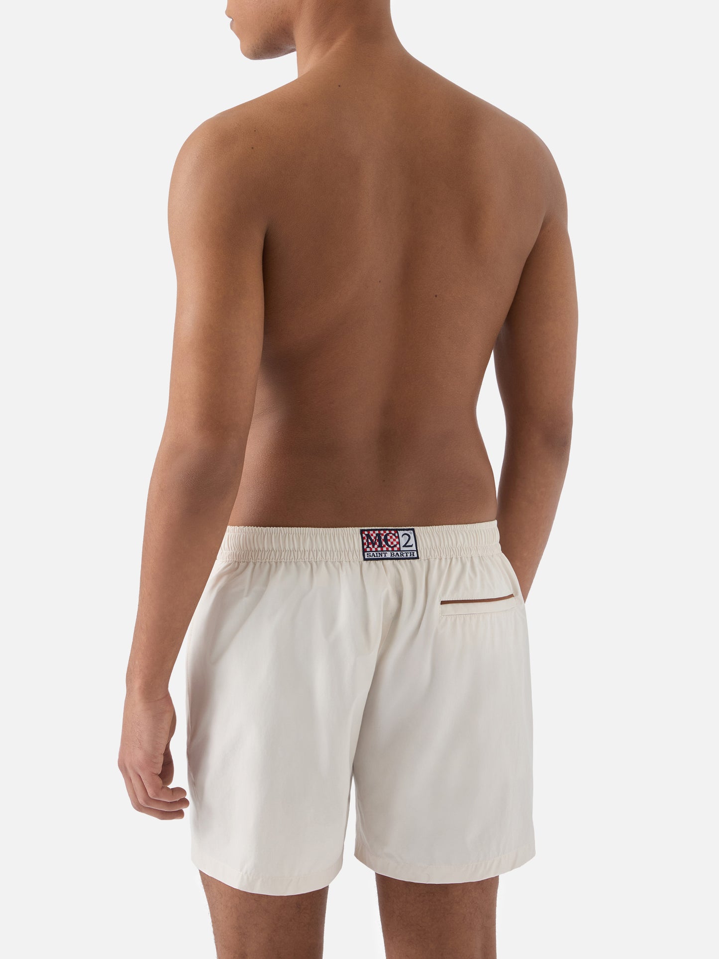 Master Piping swim shorts in white