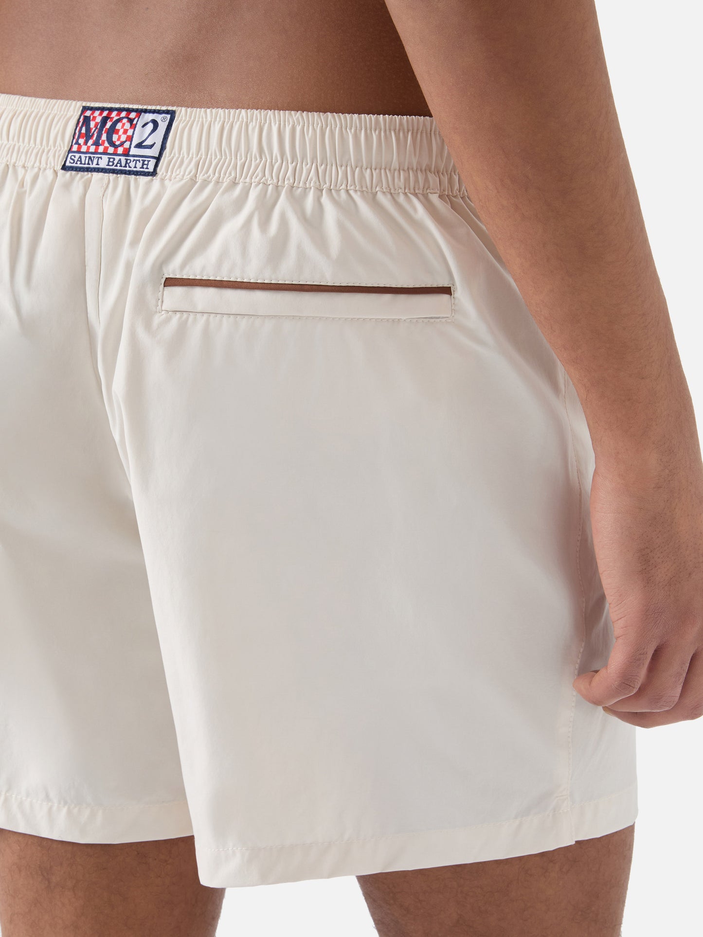 Master Piping swim shorts in white