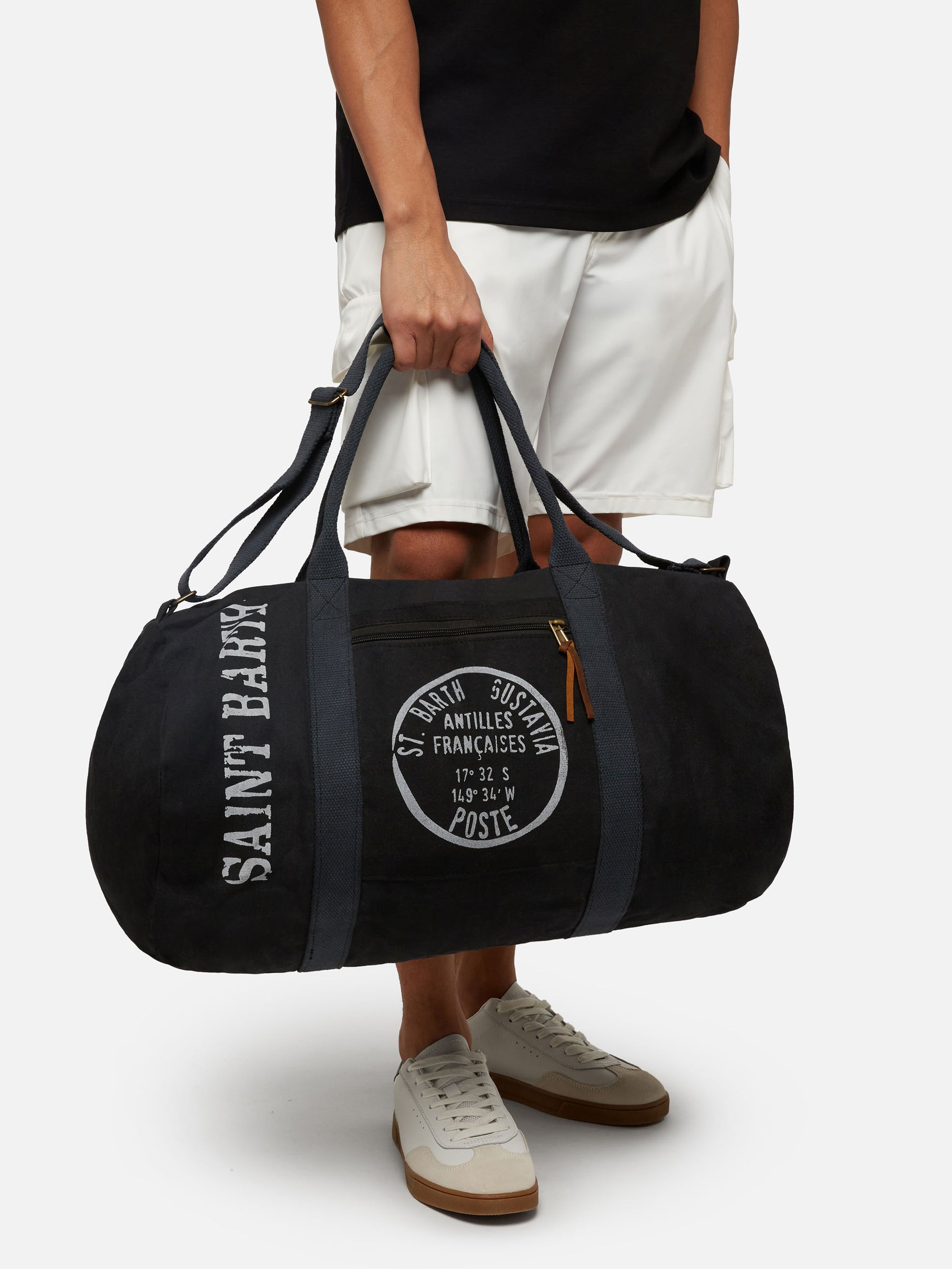 Black travel duffel bag Maxime - MC2 Saint Barth