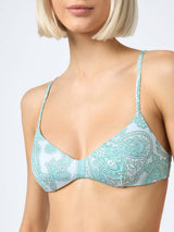 Damen-Bralette-Strandoberteil May mit Paisley-Ausschnitt und U-Ausschnitt