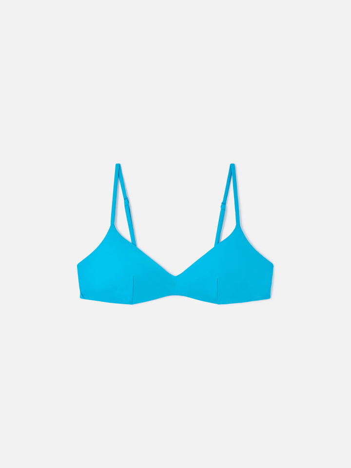 May türkisfarbenes Bikinioberteil mit Scoop-Bralette 