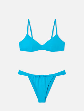 May Noelle turquoise scoop bralette bikini