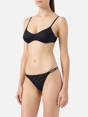 May black scoop bralette top