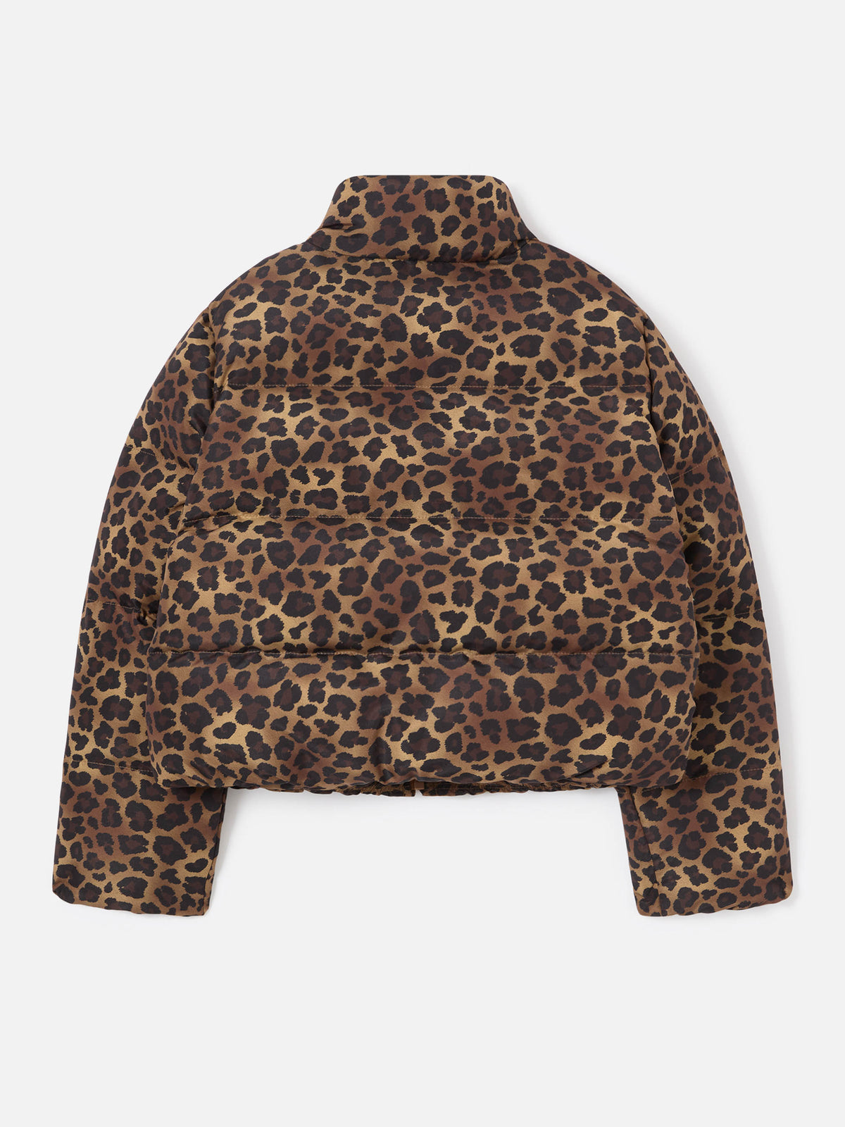 Chaqueta de plumón teddy Brown Maddy con estampado de leopardo 