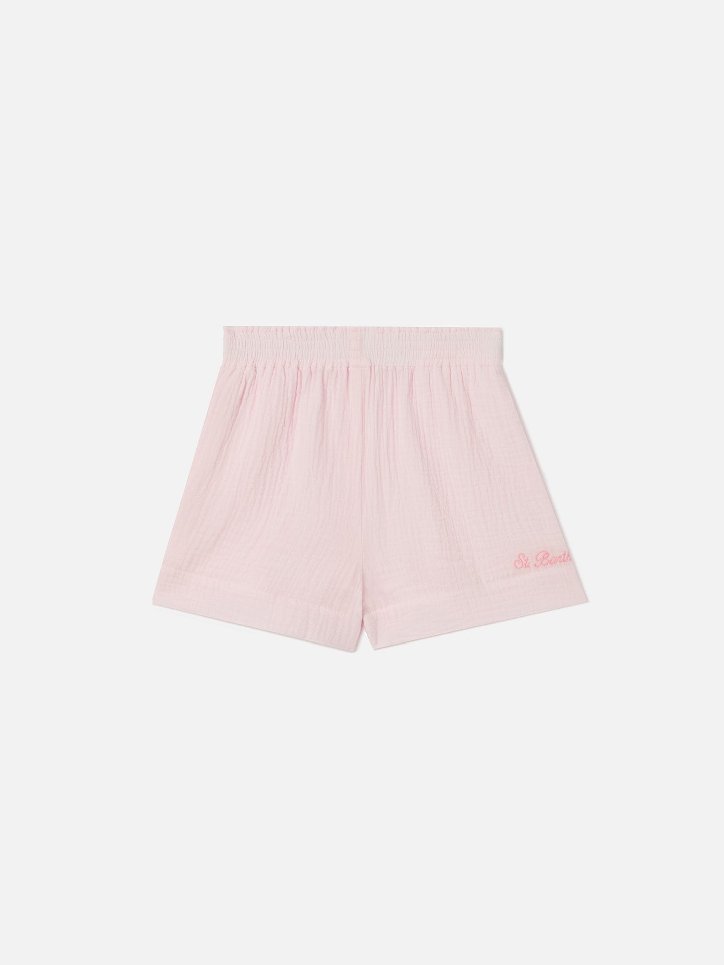 Meave Jr cotton muslin shorts in pink