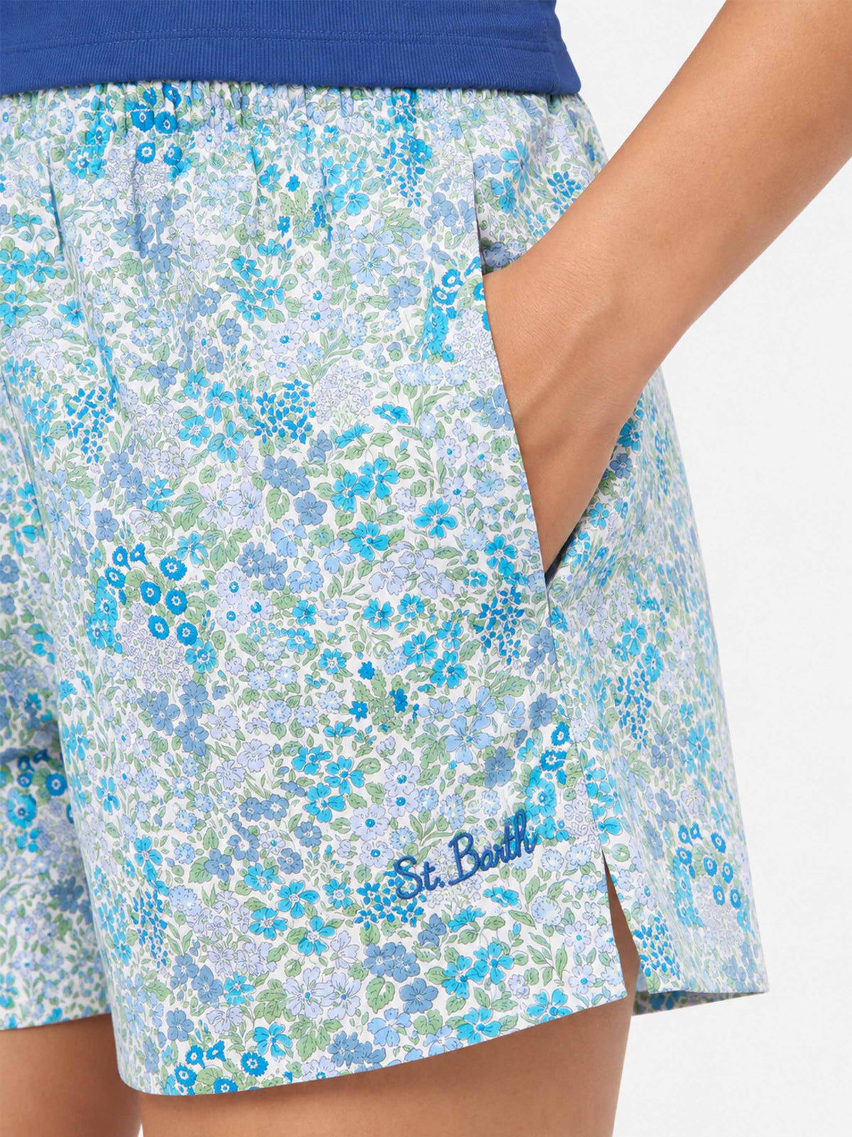Short pull-up Meave en coton avec imprimé Joanna Luise | MADE WITH LIBERTY FABRIC 