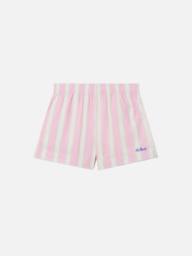 Shorts Meave in cotone a righe rosa
