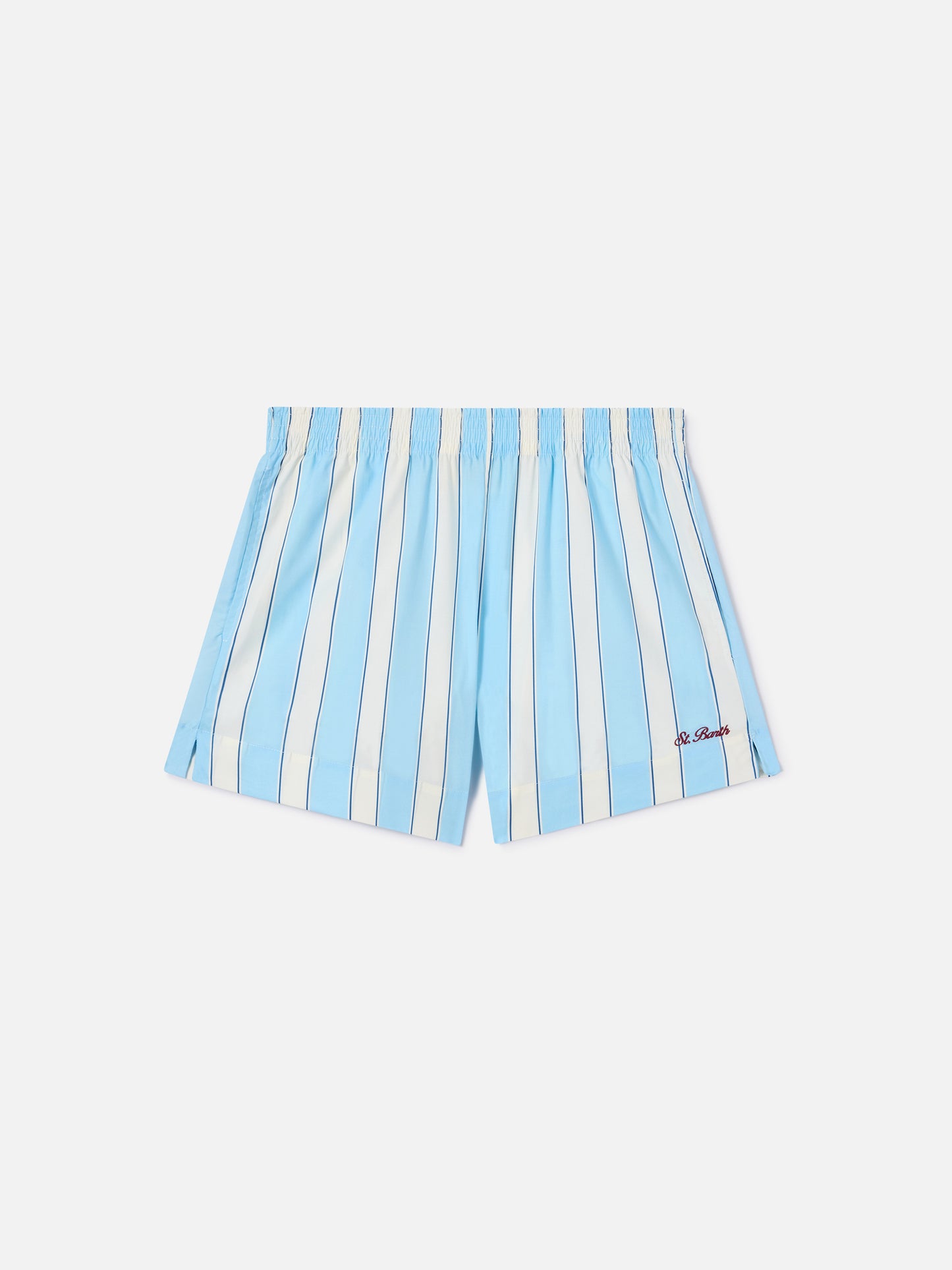 Shorts Meave in cotone a righe azzurre