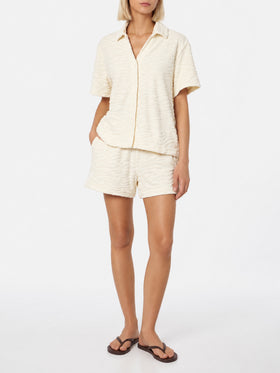Meave Shorts aus Zebra-Frottee aus Baumwolle 