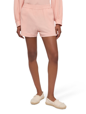 Meave shorts pull up in mussola di cotone Sangallo