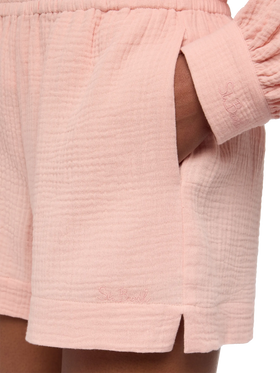 Meave shorts pull up in mussola di cotone Sangallo