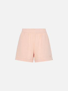 Meave Sangallo Pull-Up-Shorts aus Baumwollmusselin