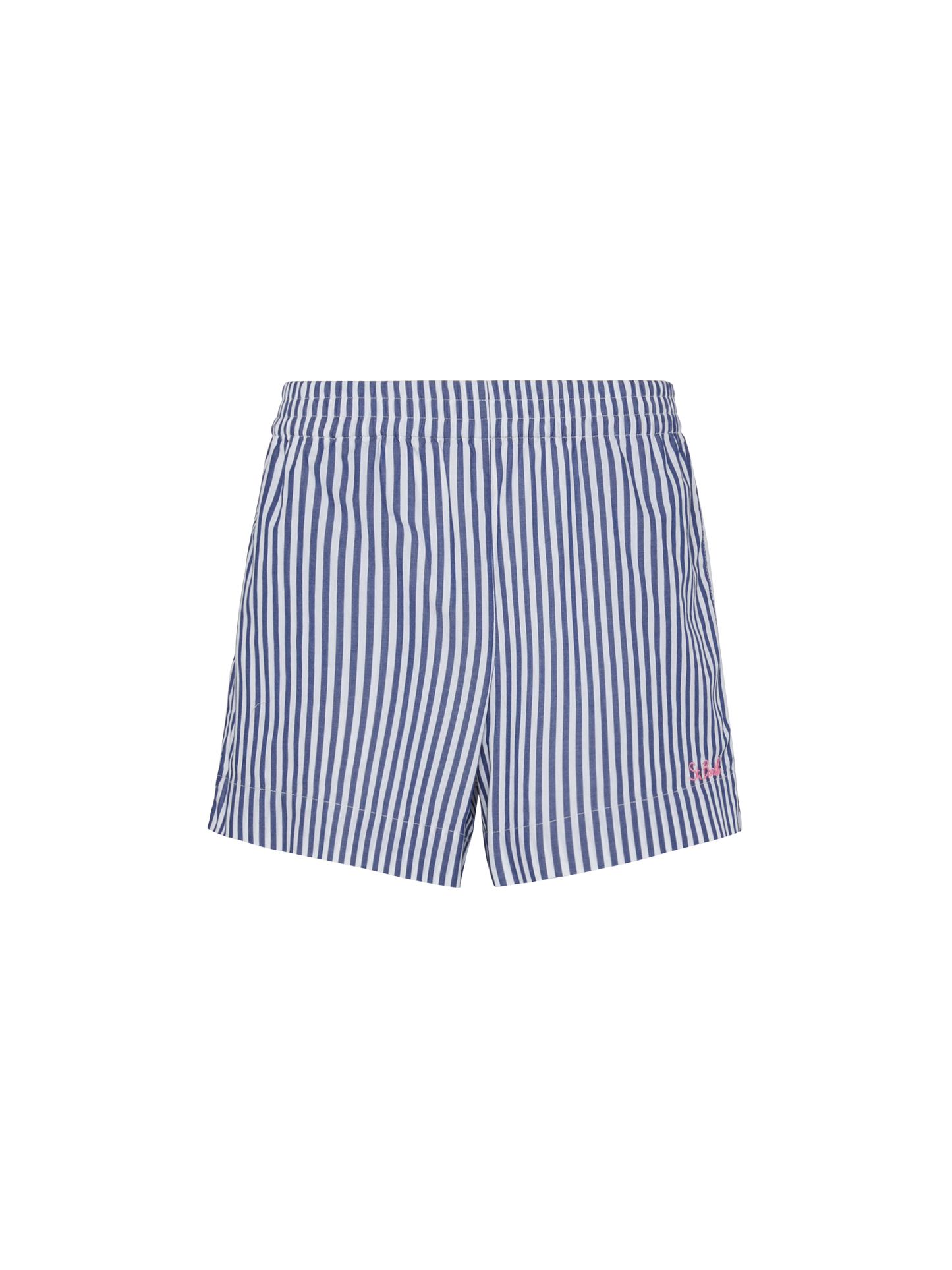 Meave – Pull-Up-Shorts aus Baumwollpopeline mit Streifenmuster
