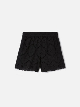 Shorts Meave in sangallo nero