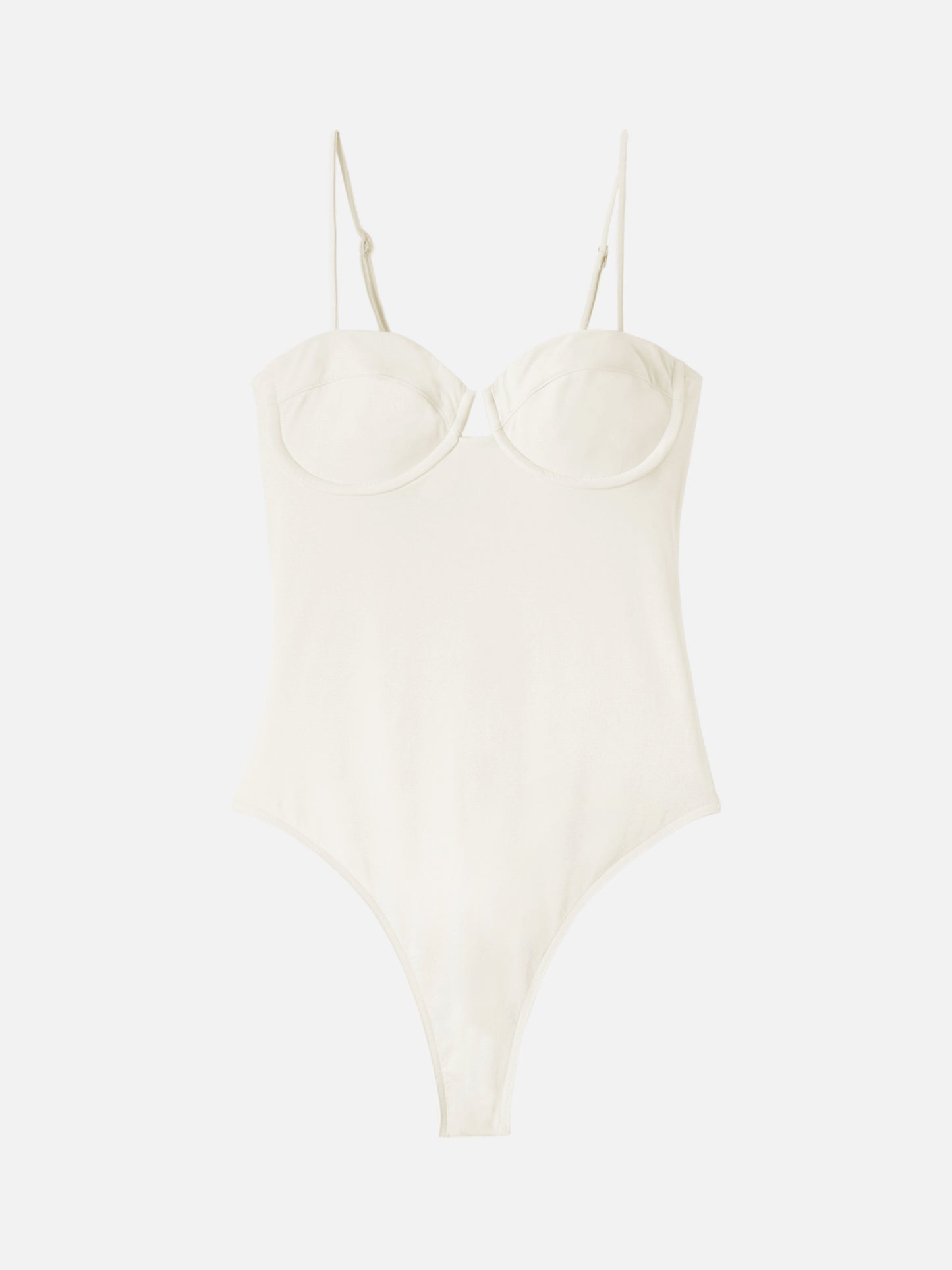 Costume intero Medea color crema con ferretto