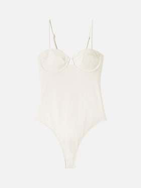 Costume intero Medea color crema con ferretto