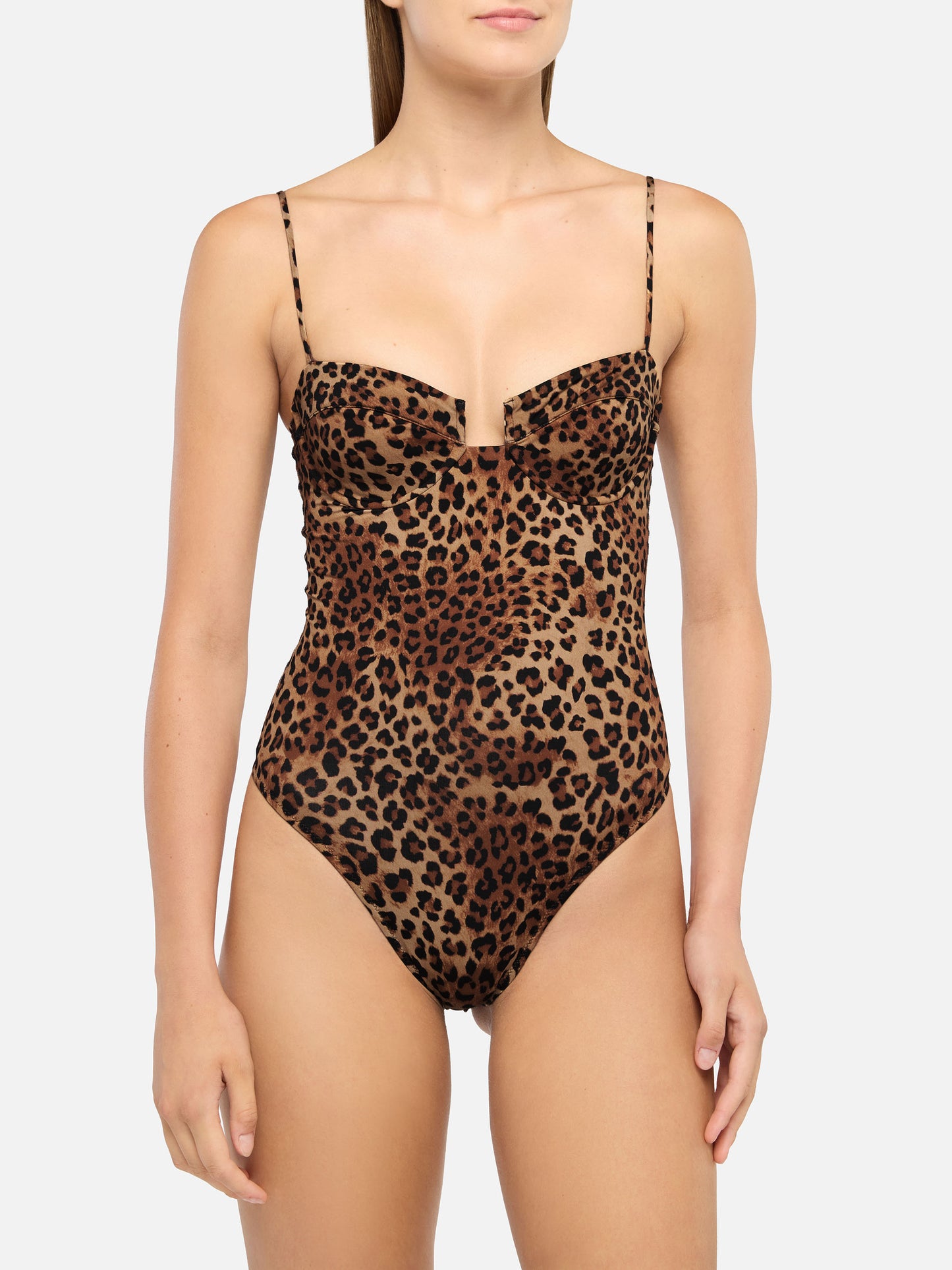 Costume intero Medea con ferretto e stampa animalier