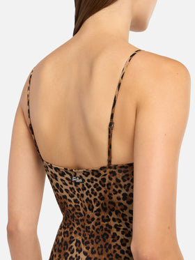 Costume intero Medea con ferretto e stampa animalier