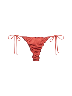 Slip mare Miami shimmer rosso mattone e taglio sgambato