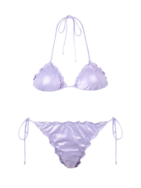 Woman lamina lilac classic triangle bikini Sagittarius Miami