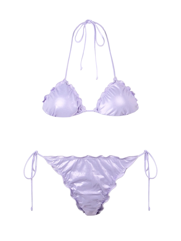 Woman lamina lilac classic triangle bikini Sagittarius Miami