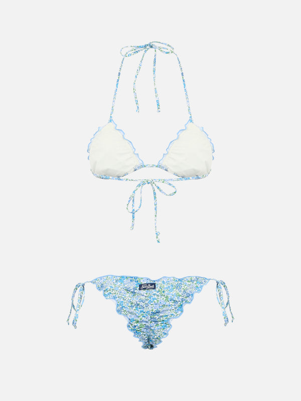 Bikini classico a triangolo da donna Joanna Luise Sagittarius Miami | REALIZZATO CON TESSUTO LIBERTY