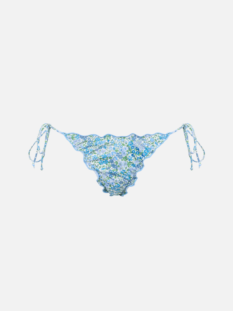 Woman Joanna Luise cheeky swim briefs Miami | MADE WITH LIBERTY FABRIC