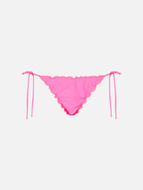 Woman fluo pink cheeky swim briefs Miami