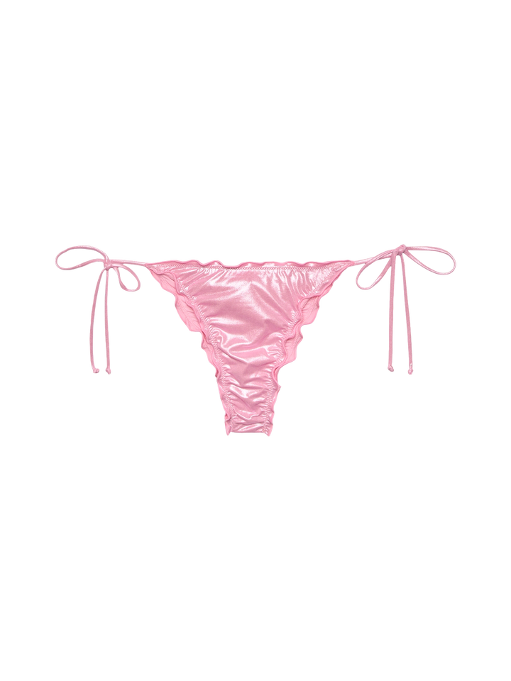 Miami pink foil cheeky swim briefs - Sagittarius pink foil classic triangle top - MC2 Saint Barth