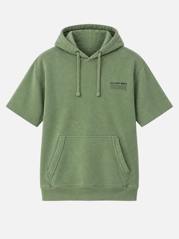 Mike green short-sleeve hoodie