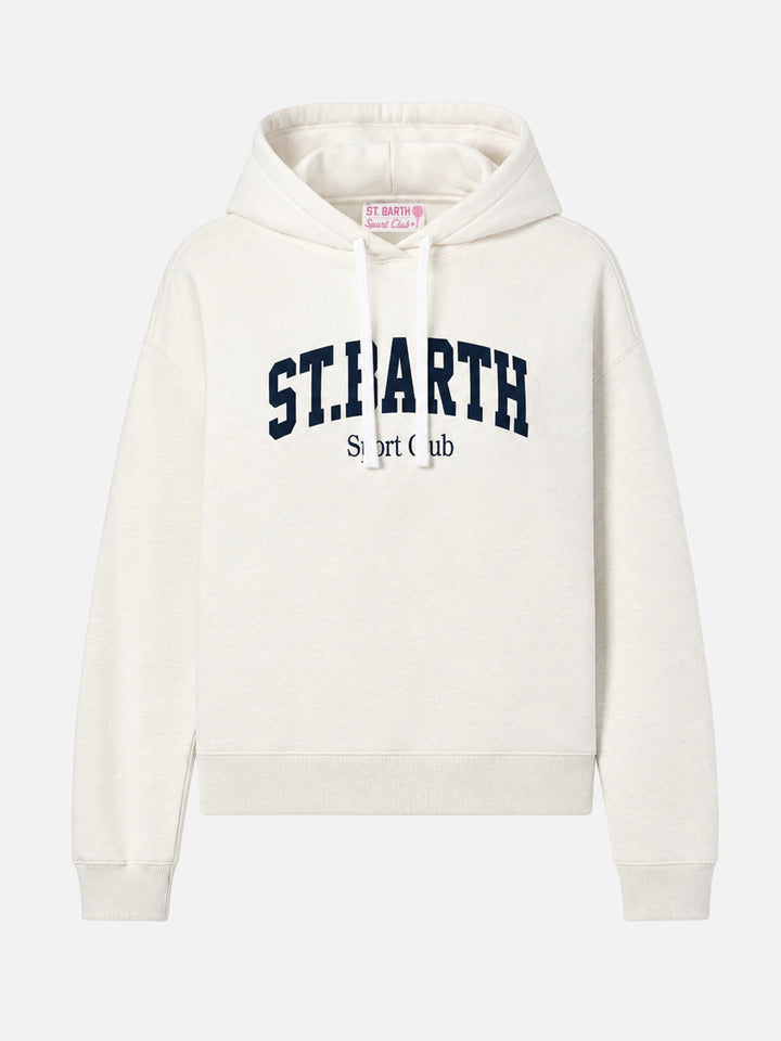 Mindy cotton hoodie with St. Barth Sport Club print