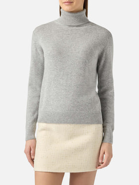 Mélange grey turtleneck Moody in BLENDED CASHMERE