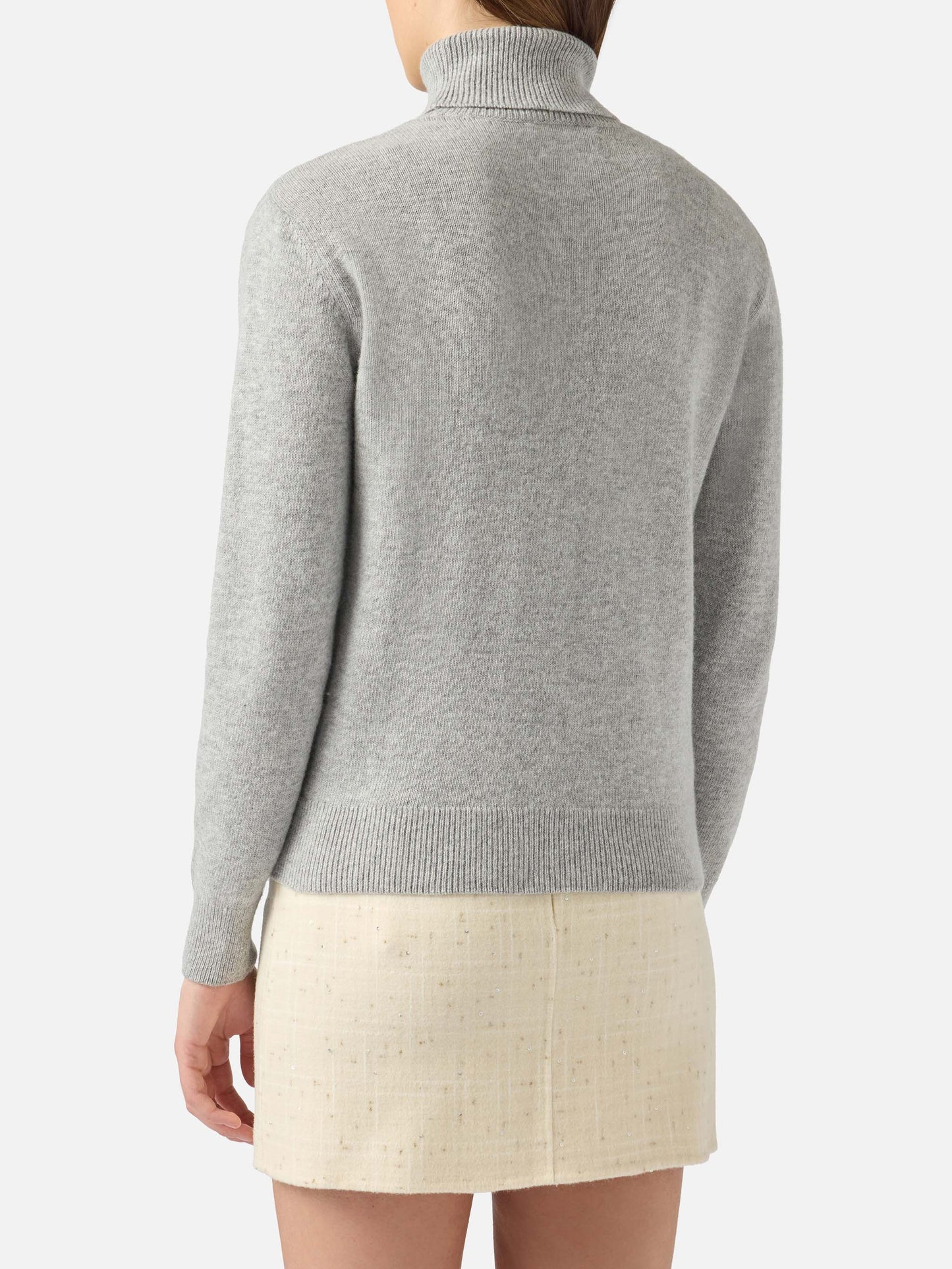 Mélange grey turtleneck Moody in BLENDED CASHMERE