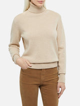 Maglione da donna beige Moody a costine sottili